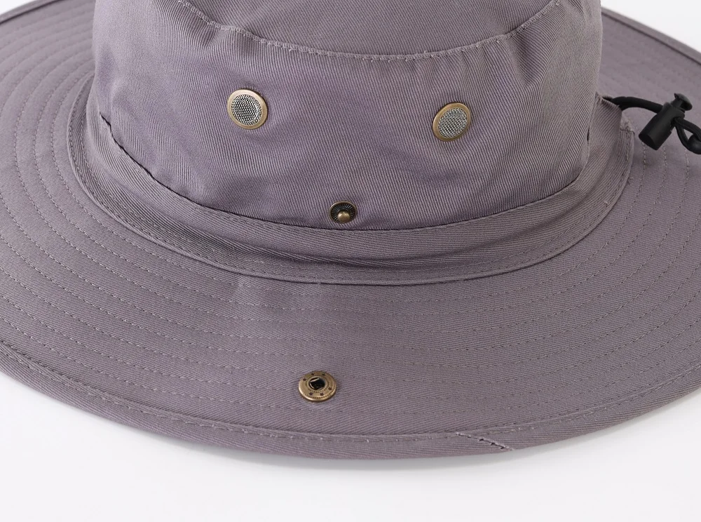 Connectyle Men\'s Women Boonie Sun Hat Wide Brim Adjustable Breathable Cotton Safari Hat with Strap UV Protection Outdoor Caps