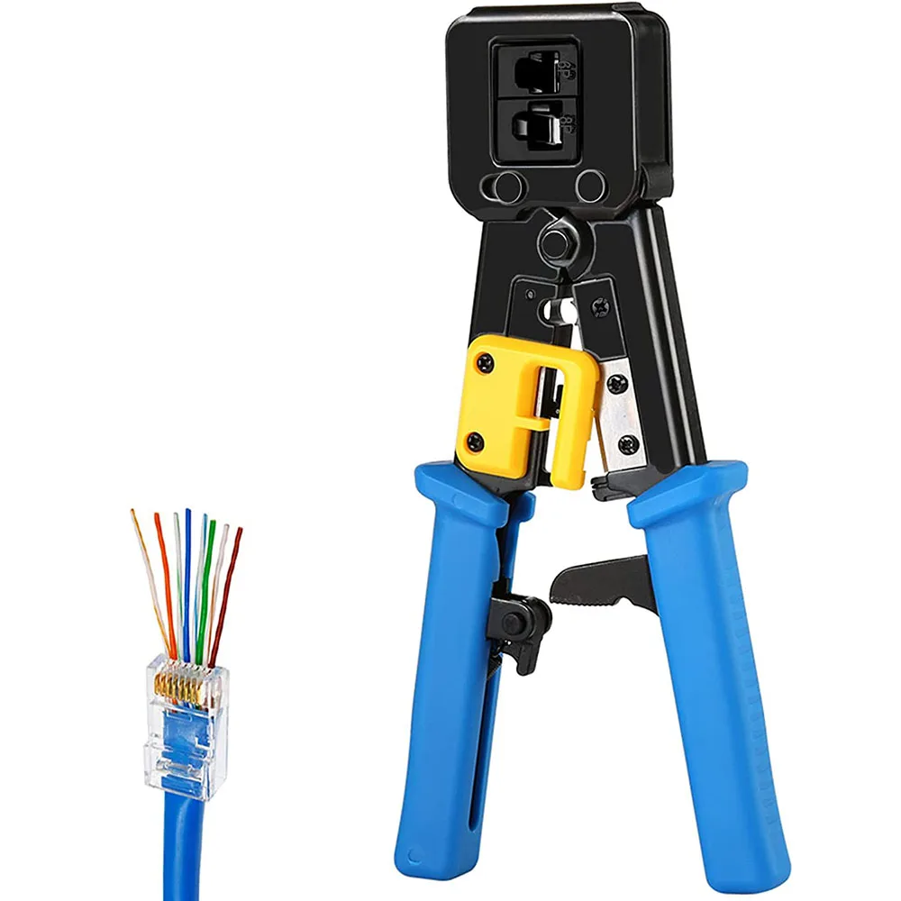 RJ45 zaciskarka ręczne narzędzia sieciowe szczypce RJ12 cat5 cat6 8p8c szczypce do zdejmowania izolacji zaciskarka szczypce klip wielofunkcyjny