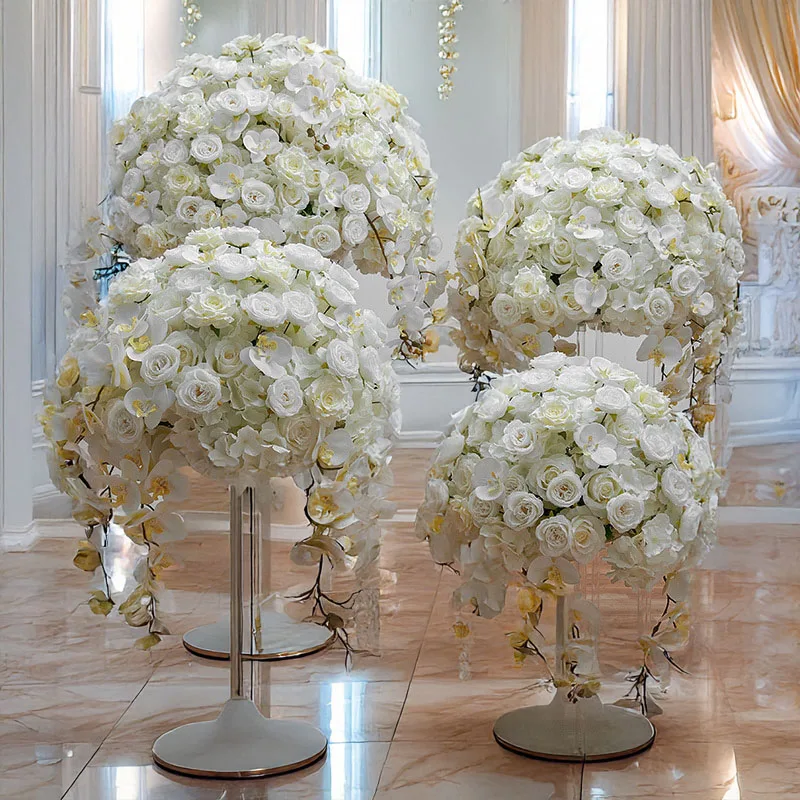 

Искусственный цветочный шар 80 см: орхидея, гортензия, роза для декора свадебной сцены, столов, окон, дома, вечеринок, фестивалей, магазинов