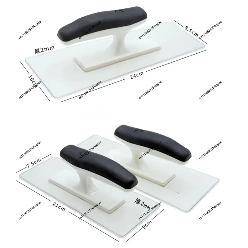 Plastic Transparent Finishing Trowel with White Comfortable Grip Handle Suitable for Scrape, Plastering and Paint Walls