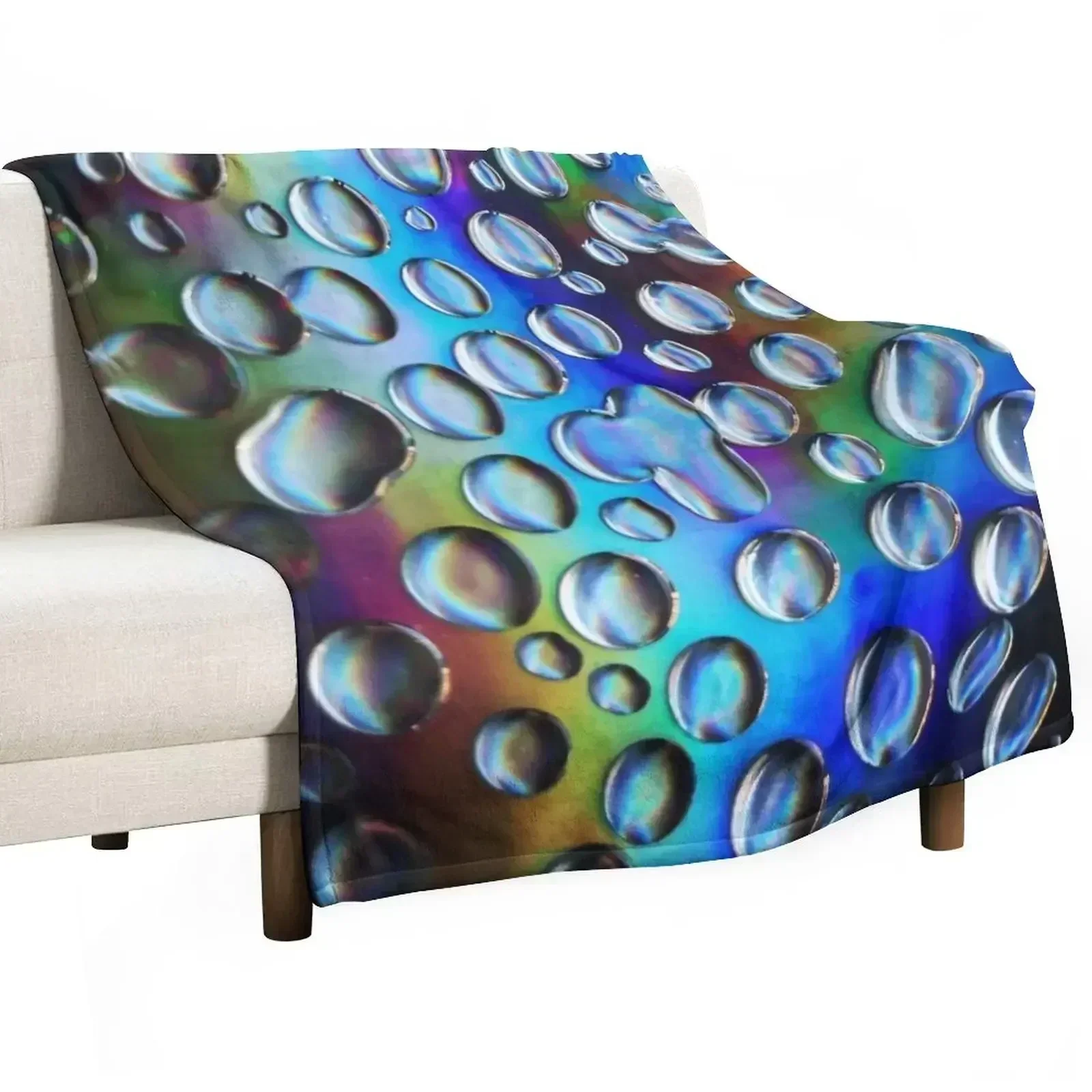 

New Black Holo Drips Throw Blanket Baby Flannel Plaid on the sofa Blankets