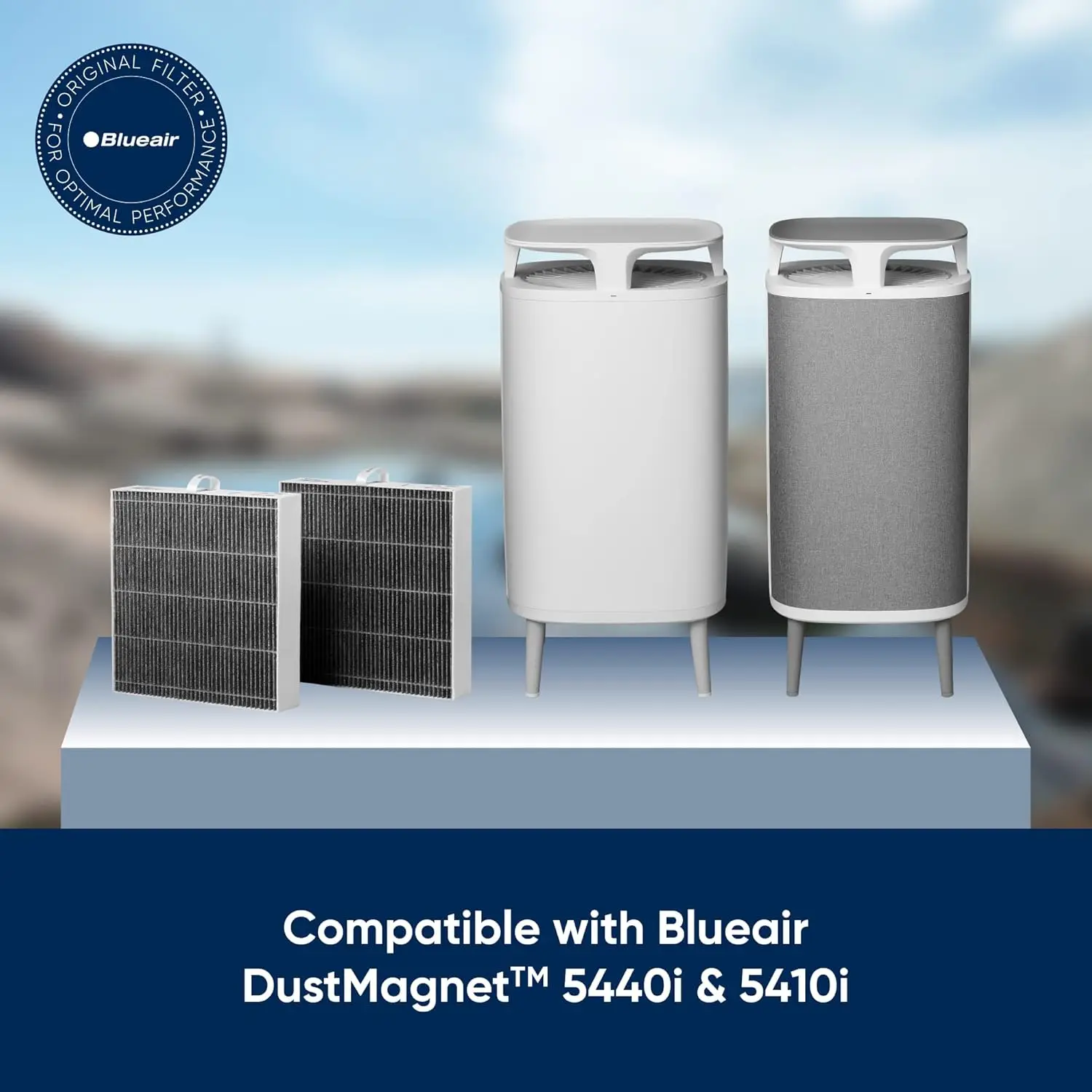 BLUEAIR DustMagnet Serie 5400 ComboFilter, Filtro de repuesto genuino para purificadores de aire domésticos DustMagnet 5440i, 5410i para polvo,