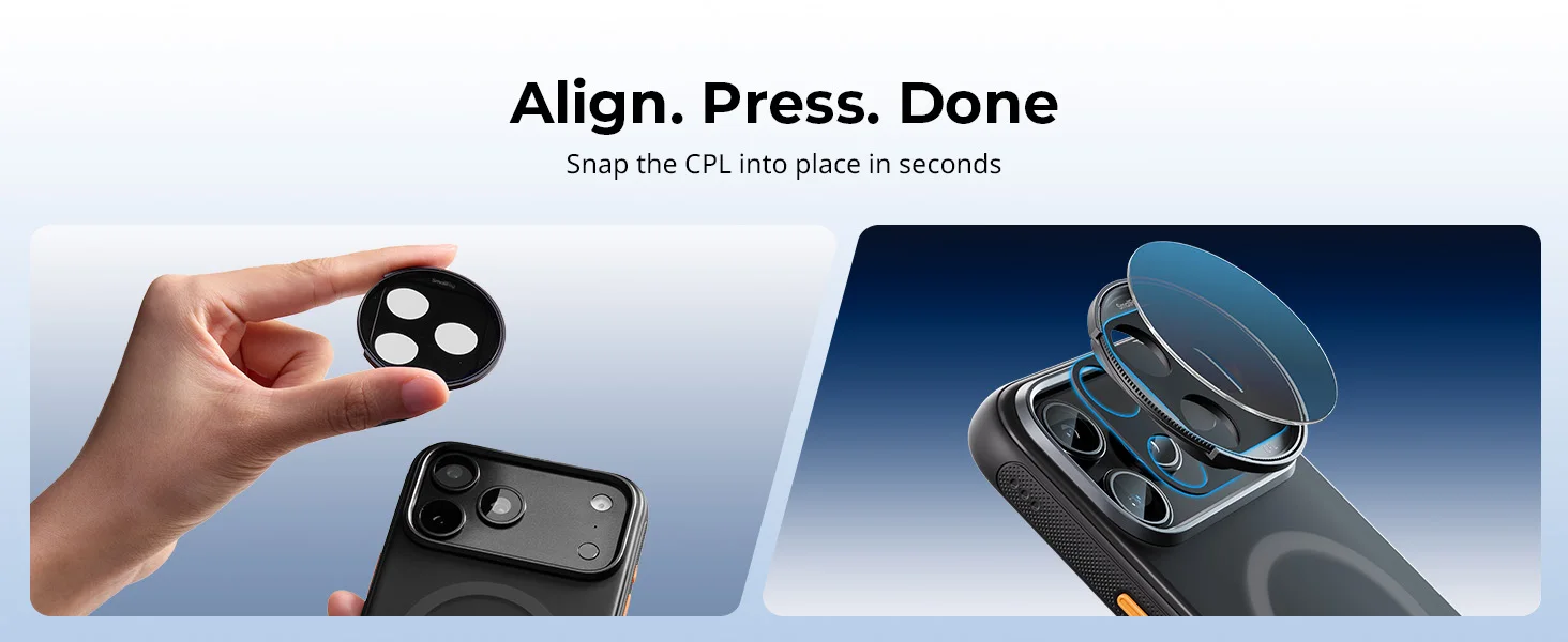 SmallRig Koffer- und Filter-Set für iPhone 18 Pro / 18 Pro Max mit CPL-Filter, Schultergurt, Aufbewahrungskoffer, Griff und Ständer in einem – Detail 4