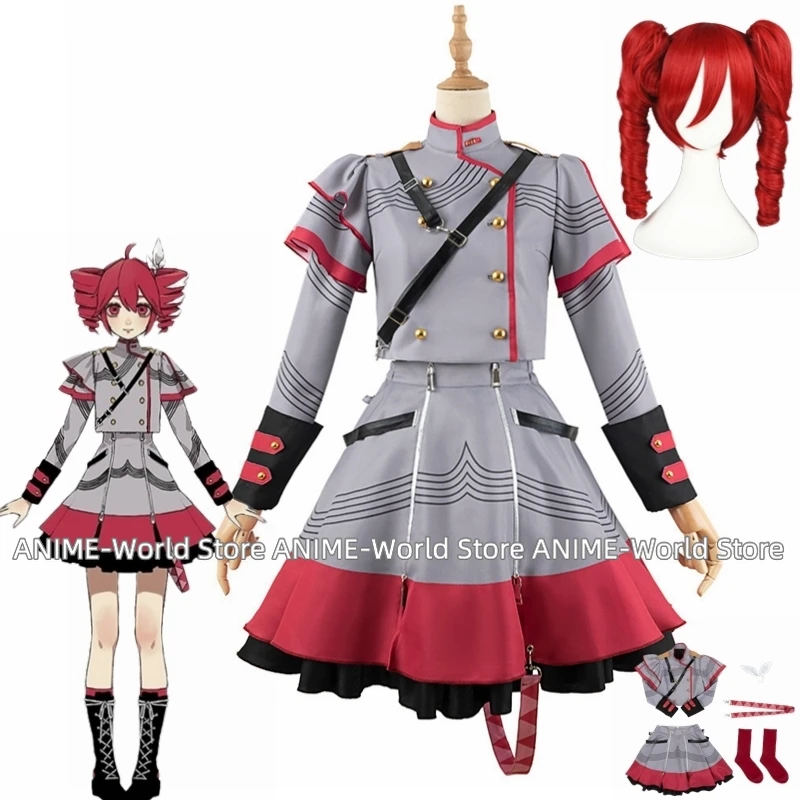 Vtuber Kasane Teto Cosplay Costume UTAU Anime Clothing Synthesizer V Teto's Wig Halloween Virtual Singer Costume