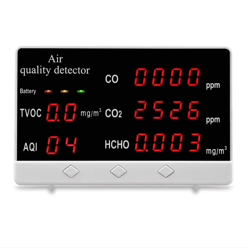 Carbon dioxide CO2 detector Carbon monoxide detector Formaldehyde TVOC toxic gas detector