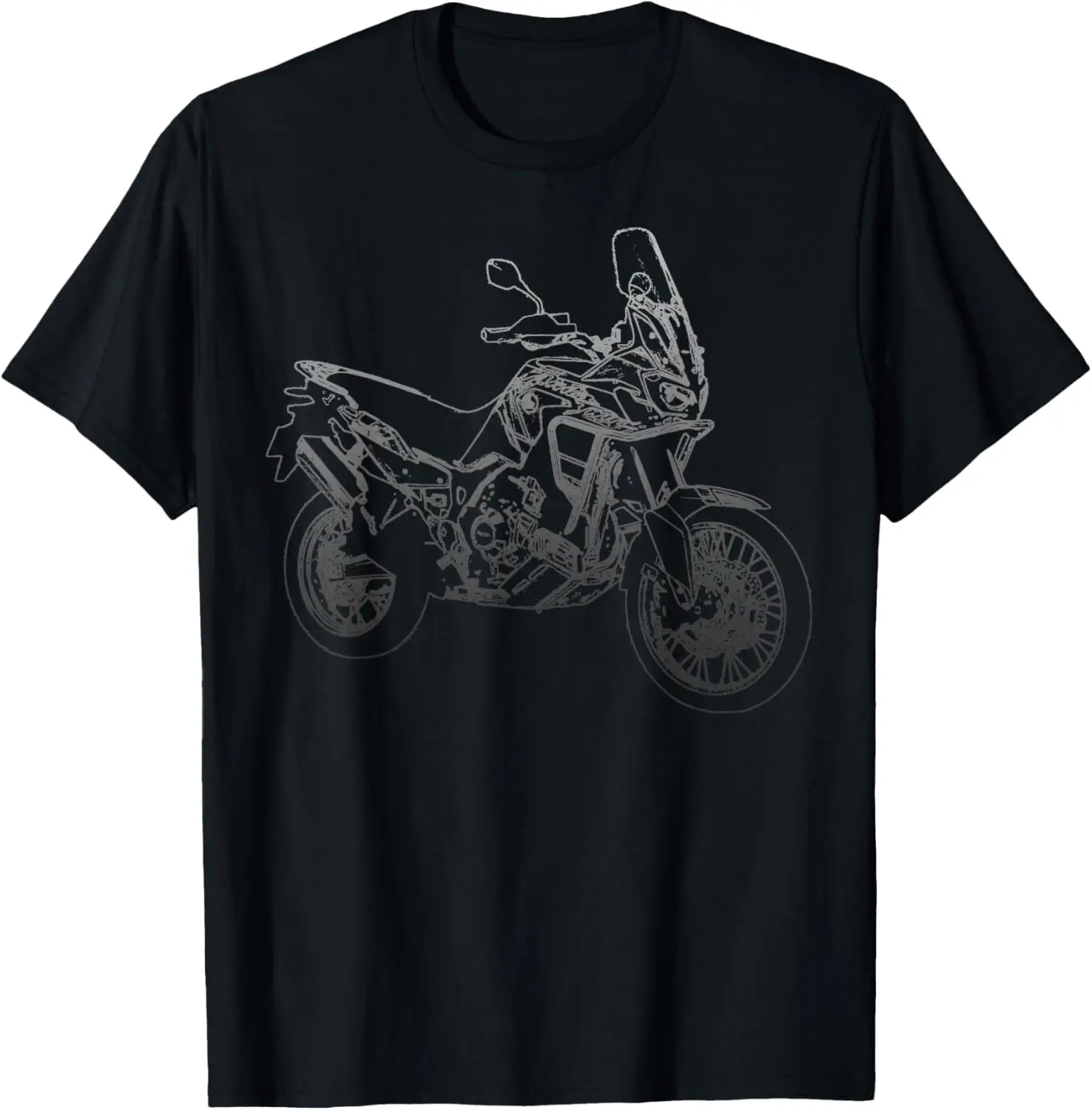 

Mens Motorcycle Pencil Motif CRF 1000 1000L Africa Twin Enduro T-Shirt