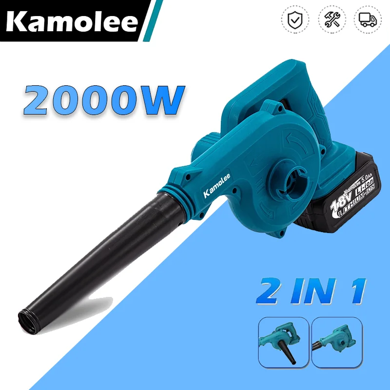 

Kamolee Cordless Electric Air Blower Set DUB185Blowable/Aspirable 2 In 1 20000rpm Compatible Suitable for Makita 18V Battery