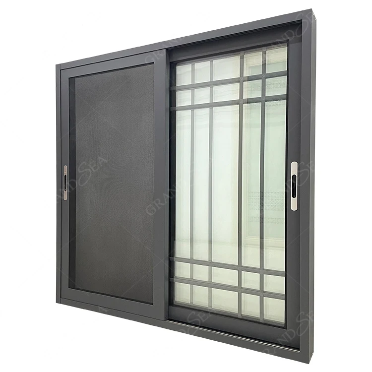 New design picture cheap aluminum double glass sliding window and door price