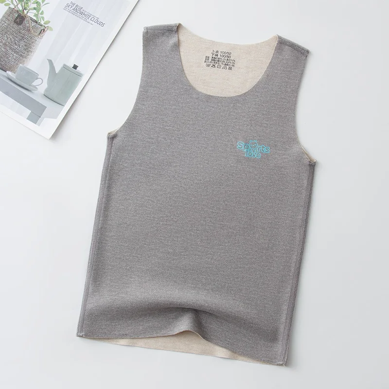 【LF】Kids Seamless Vest 100-170cm Teenager Keep Warm Tank Tops Sleeveless Undershirt for Spring Autumn