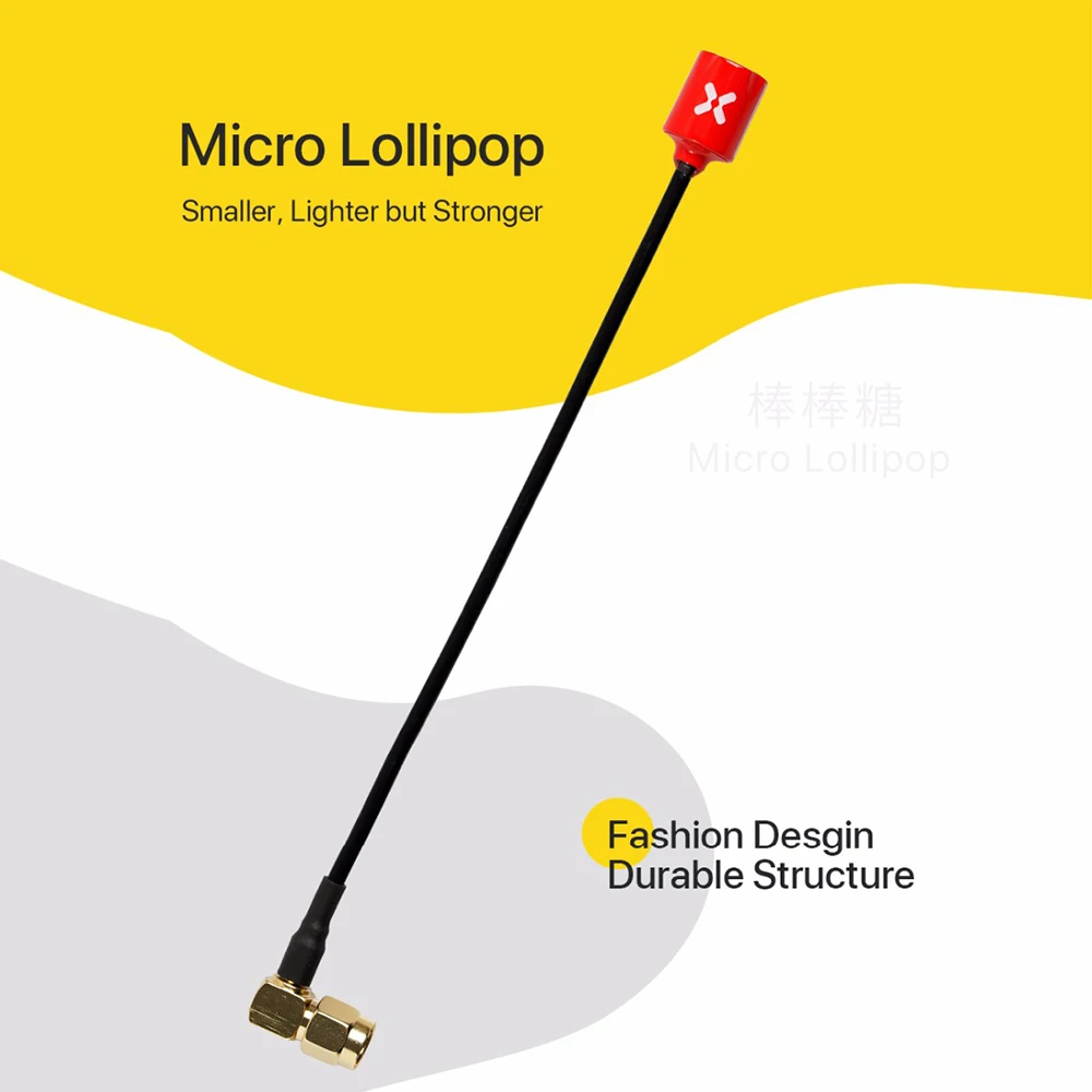 

Foxeer Micro Lollipop 150 мм 5,8G 2,5 дБи всенагольная SMA RHCP антенна для RC FPV Racing очки для фристайла Fatshark EV200D