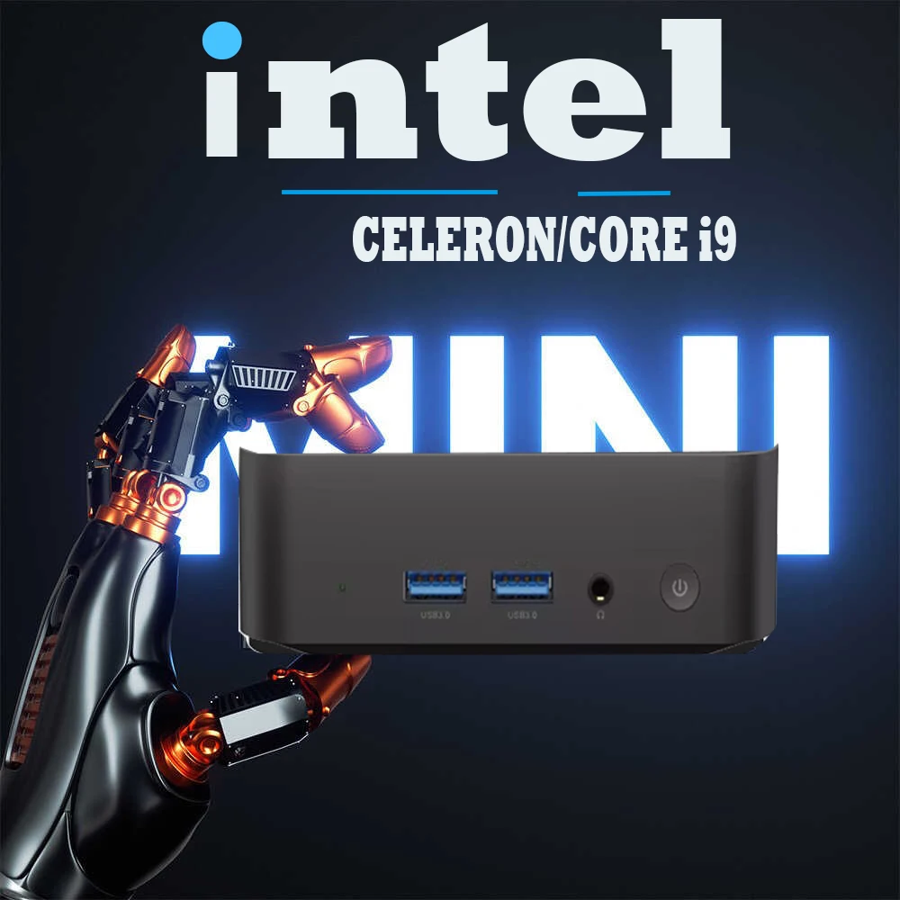 Intel Core i9- 8950HK Windows 11 Pro Gaming Mini PC 512GB M.2 SSD 16GB DDR4 1TB 2TB UHD Graphics 1000Mbps Ethernet i9 Mini PC