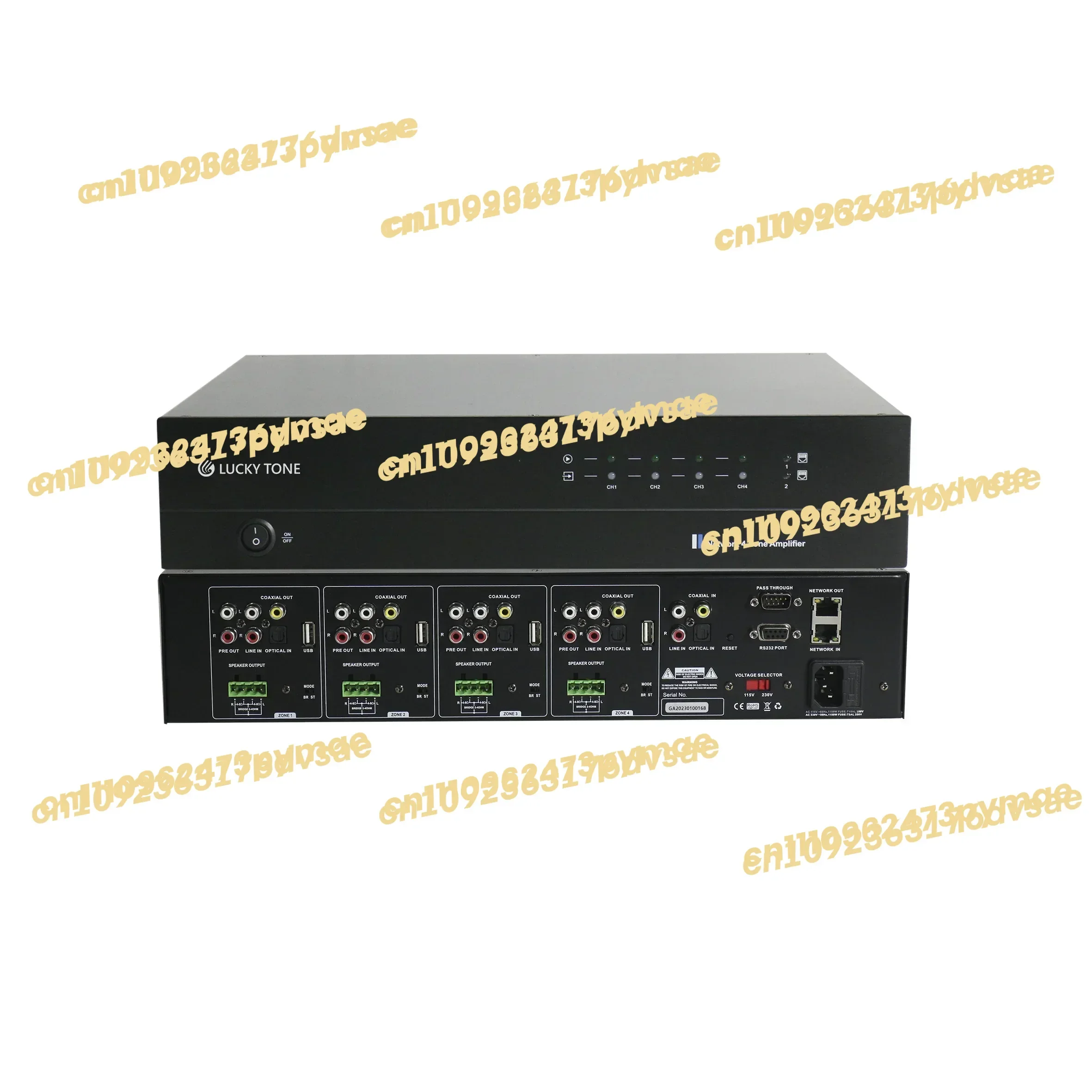 

M Professional 4 Zone Network Multiroom Audio Amplifier 8*50W 2U 8 Channel Amplifier with Usb/Nternet Radio/Fiber Optic