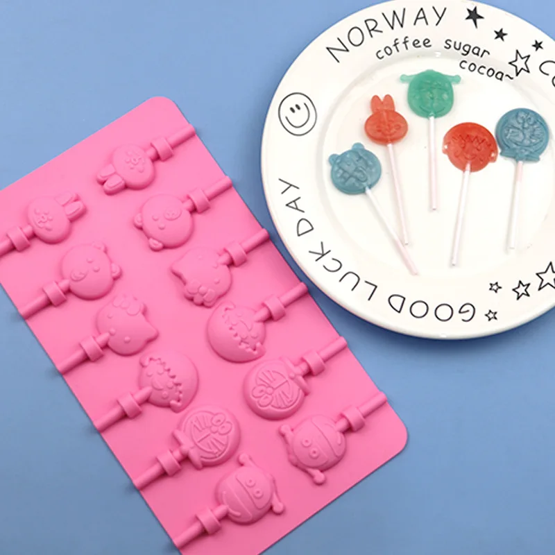 12 Even Silicone Lollipop Mold, Chocolate Mould, Not with Stick XG1263