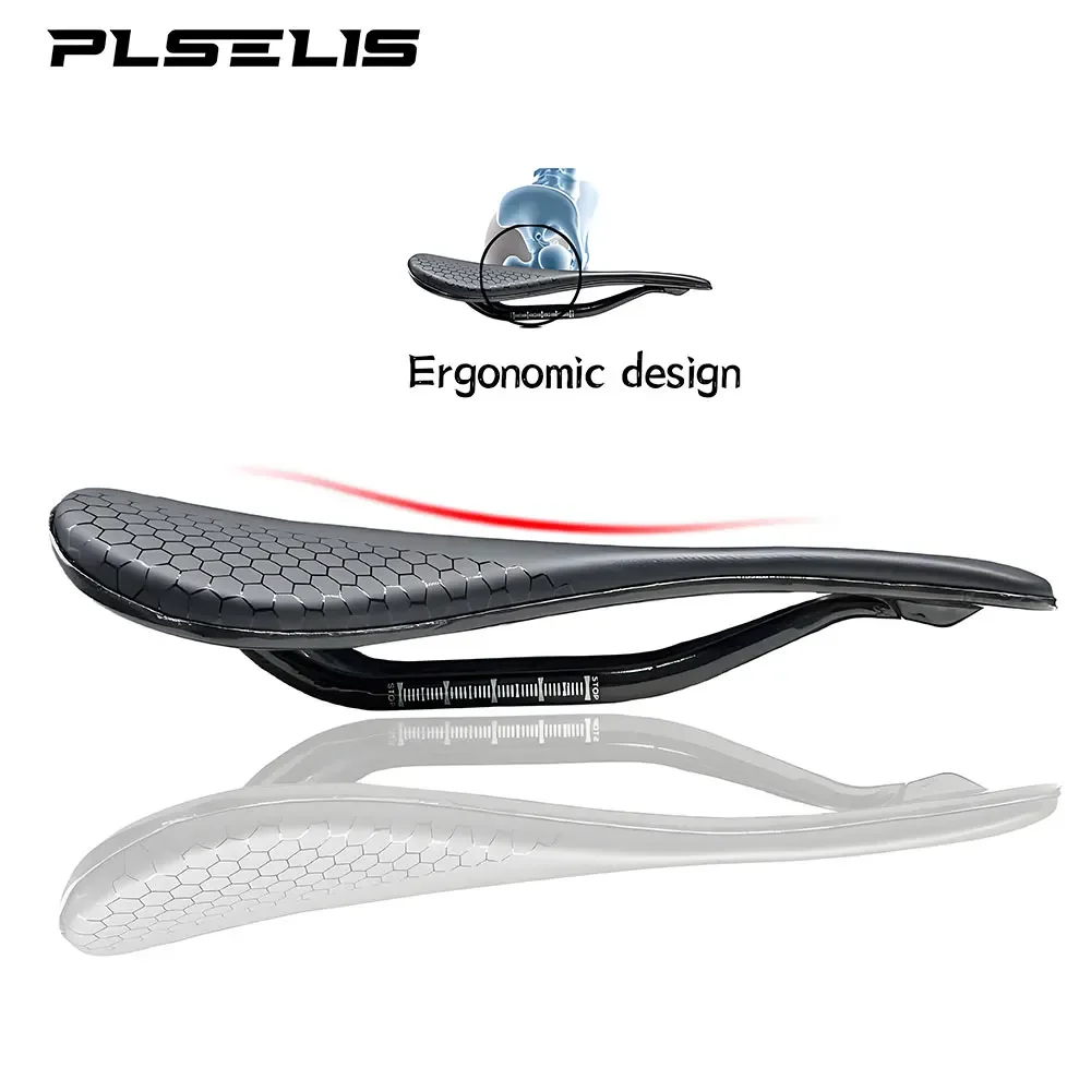 

PLSELIS Новое седло для шоссейного велосипеда, высококачественное углеродное волокно, легкое, с коротким носом, дышащее полое, хит продаж, мягкое и удобное