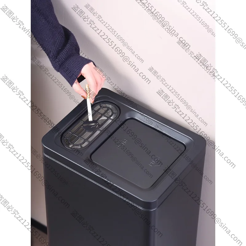 Suitable for Special Ornaments for Public Toilets, Stainless Steel Ashtray Trash Can Ornaments, Large-capacity Vertical Hotel