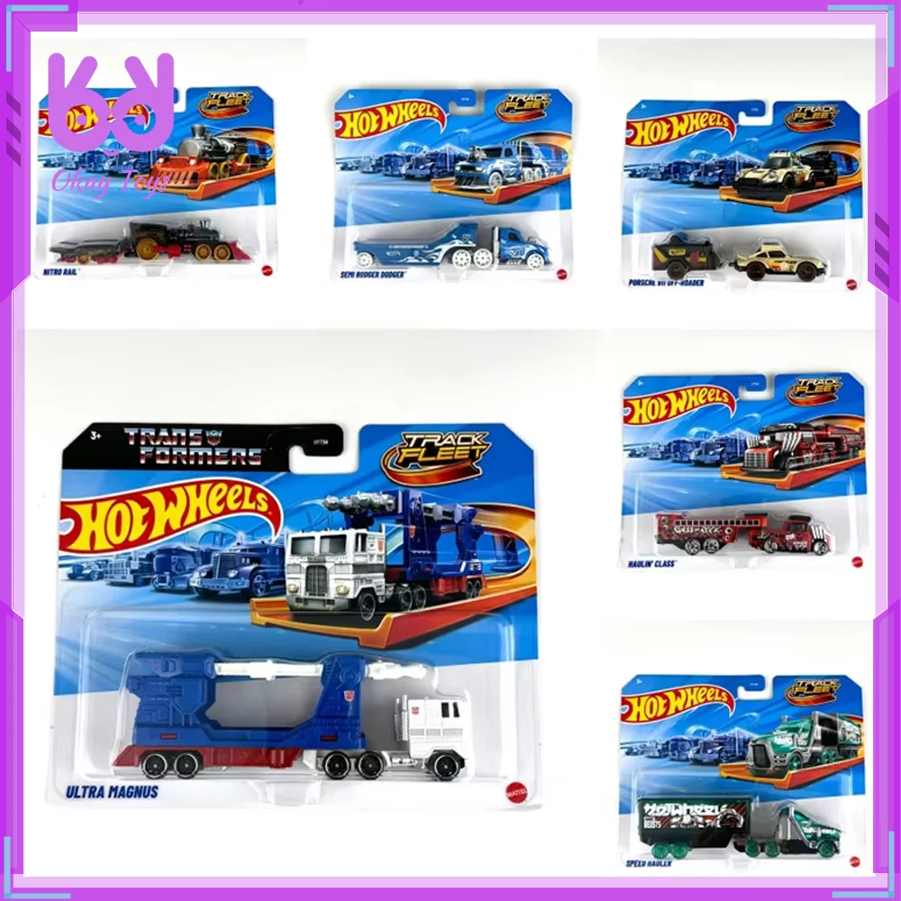 Hot Wheels Transformers Transport fleet car model 1/64 Volvo Porsche Ultra Magnus truck cars model boy collection birthday gift