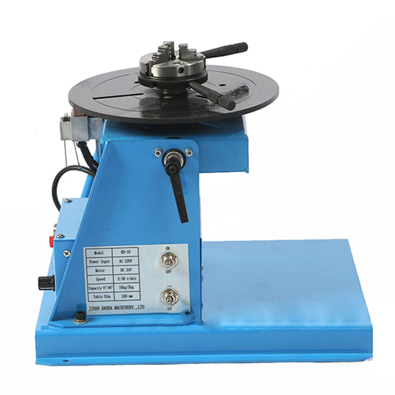 HD-10 Mini Welding Positioner Welding Rotator Turntable Equipment 110/220V with 80 chuck/65 chuck and Torch Holder