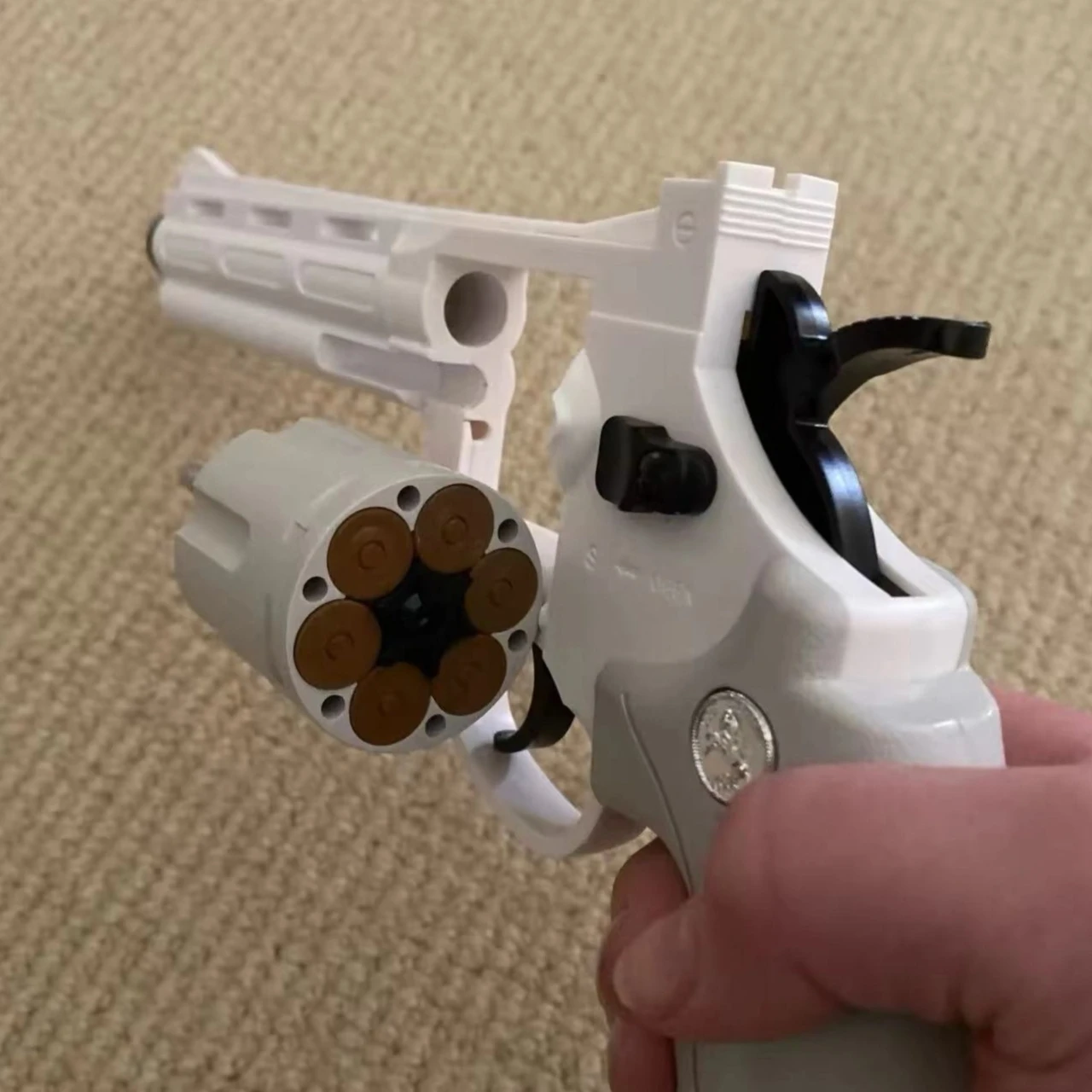 연속 발사 권총 ZP5 357 리볼버 런처 소프트 다트 총 장난감 CS 야외 게임 생일 선물 어린이 및 성인용