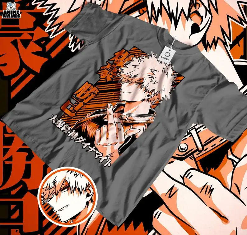 Hero with Explosive Quirk T-shirt Unisex - Japanese  Design, Cool Power Graphic, Trendy Manga Shirt, Modern Hero Apparel, U