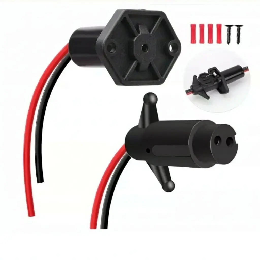 12V For Trolling Motor Quick Connect Wiring Kit 10AWG Featuring PA66 Nylon Connector Body and Tin-Plated Copper Wire Conductors