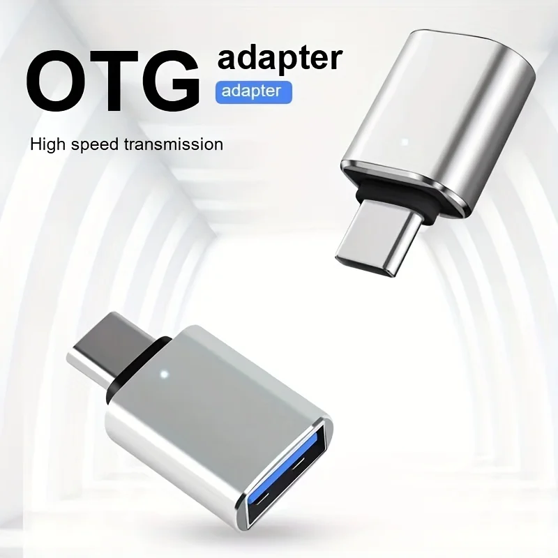 LED USB 3.0 To Type C Adapter OTG To USB C USB-A To Micro USB Type-C Female Connector For Samsung Xiaomi POCO Adapters