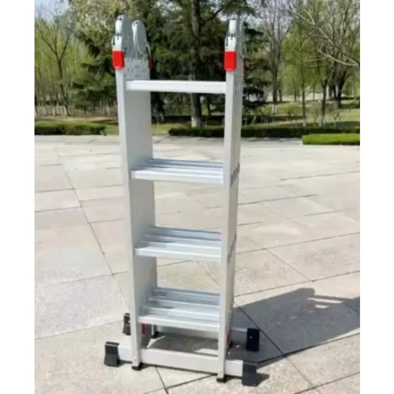 CE 인증 베스트셀러 다기능 알루미늄 사다리 안전 잠금장치 및 미끄럼 방지 매트 포함 휴대용 접이식 작업장용