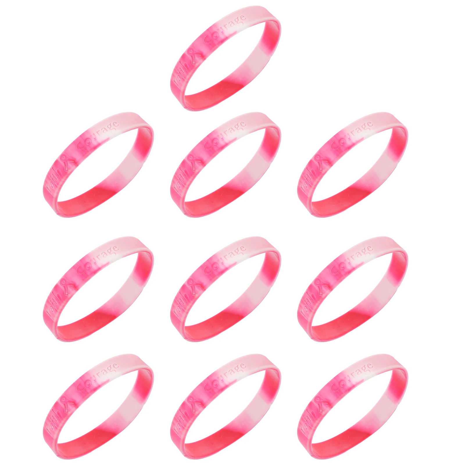 

Silicone Bracelet Breast Cancer Pink Bracelets Ribbon Wrist Strap Wristbands Women Awareness