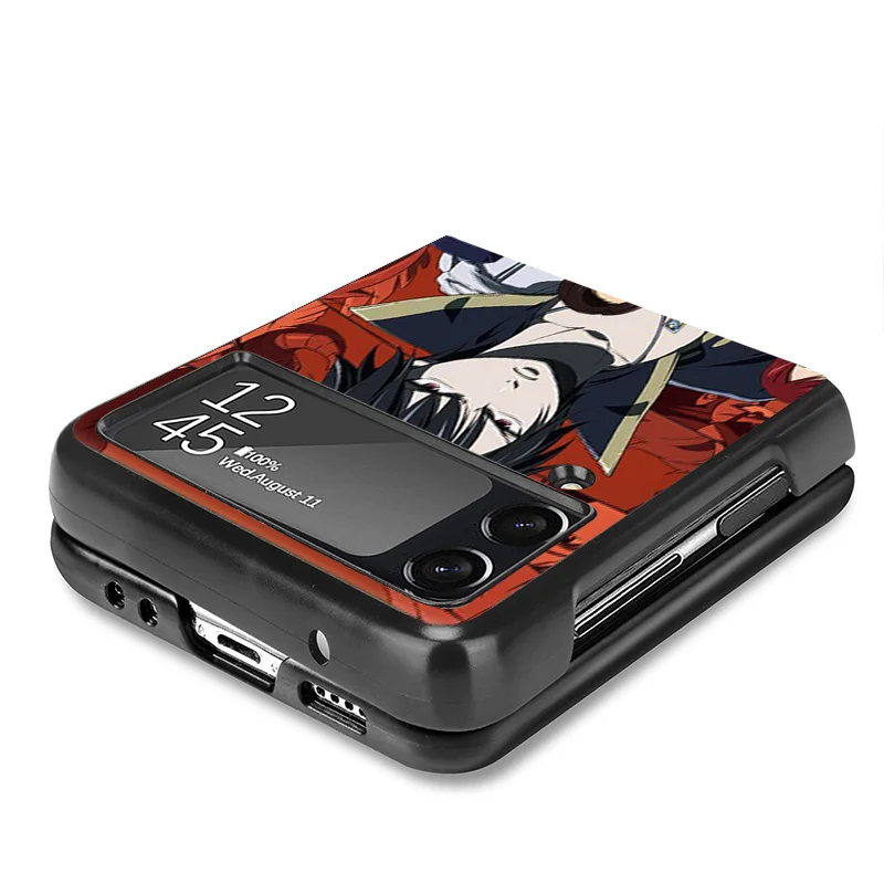 Anti-Drop Black Hard Phone Case For Samsung Galaxy Z Flip6 Flip5 5G Flip4 Flip3 zflip 6 5 4 3 Fairy Tail Anime Shell Cover Funda