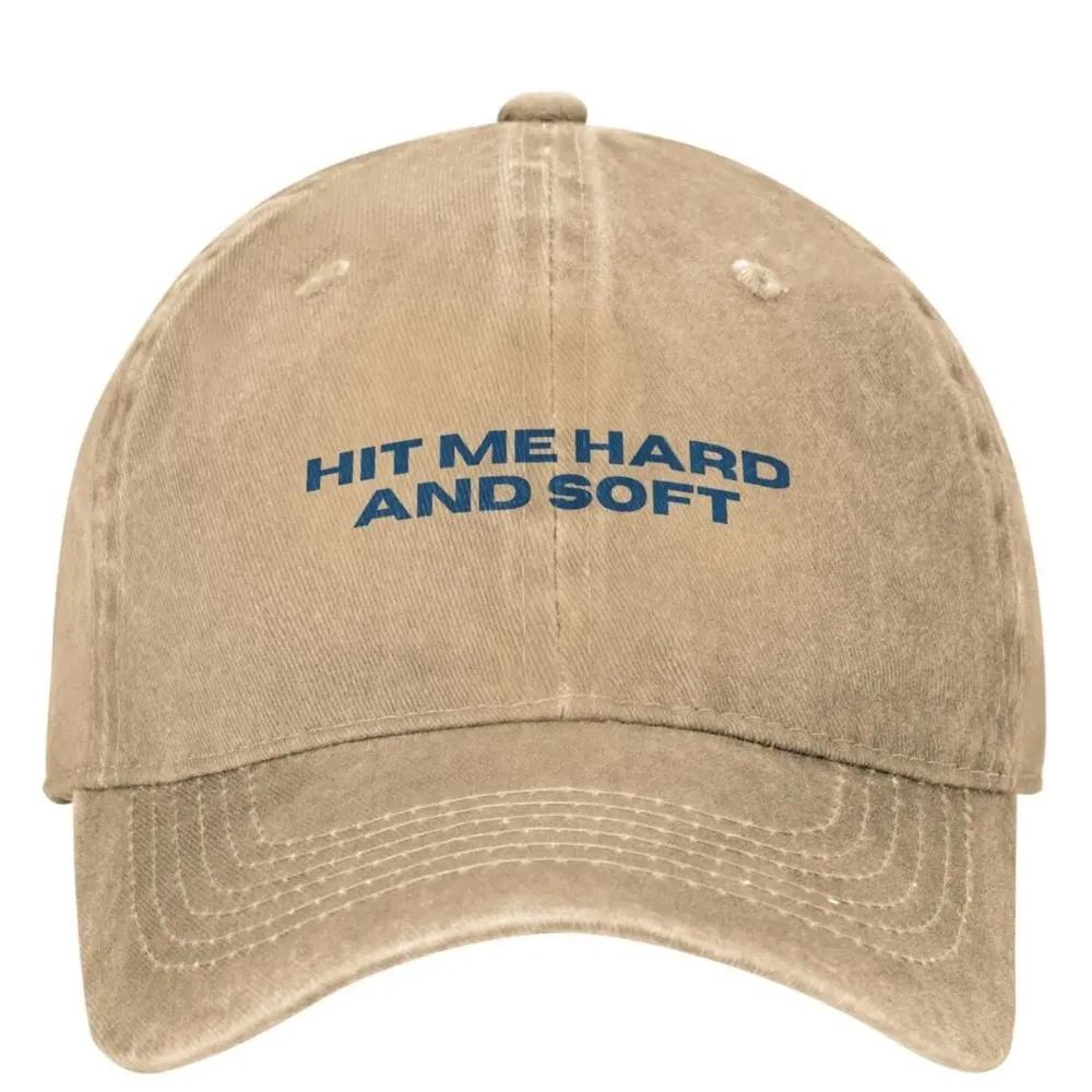Classic Hit Me Hard and Soft BILLIEs 2025 Baseball Caps Unisex Style Distressed Cotton Snapback Cap Outdoor Workouts Hats Cap