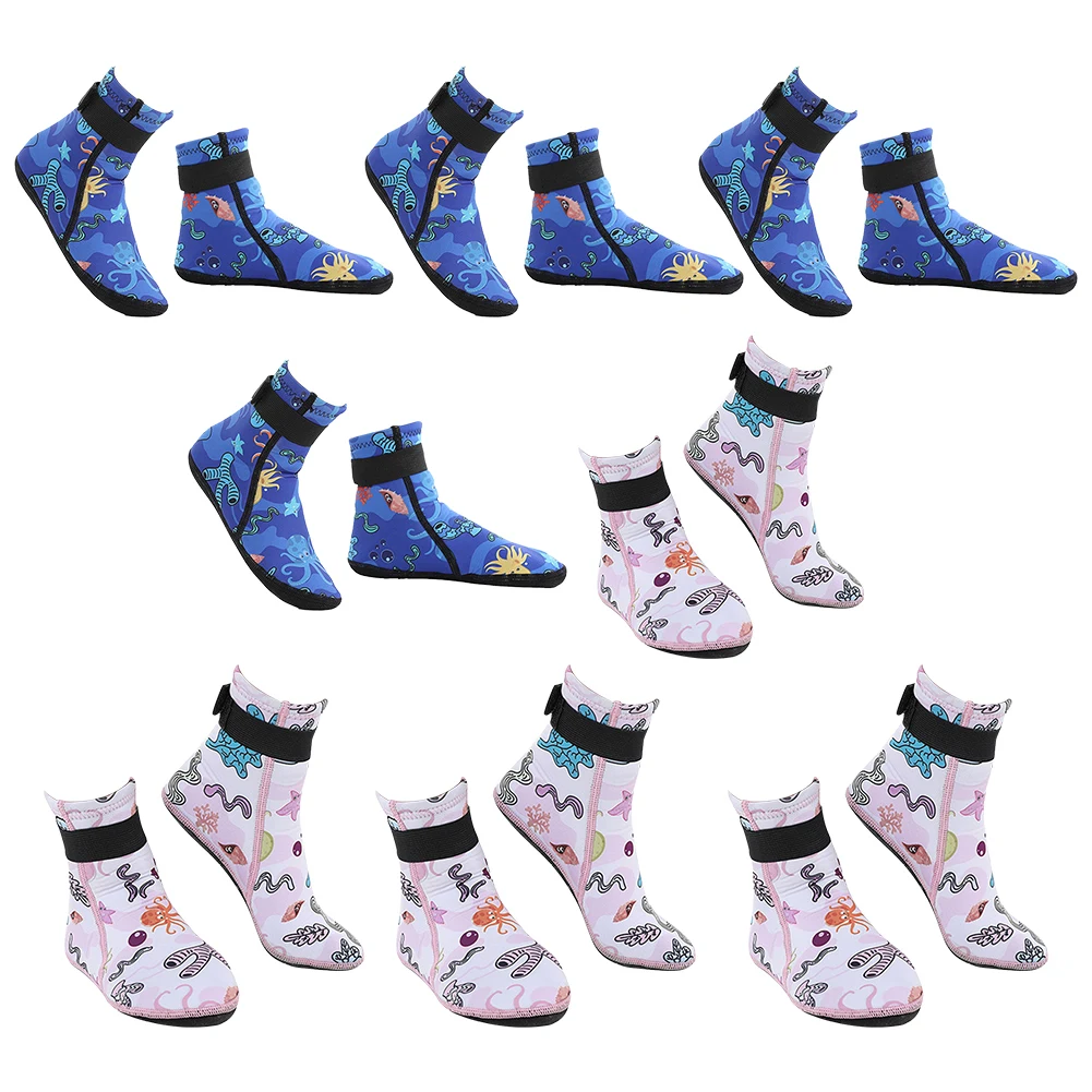 Kids Neoprene Water Socks Beach Socks Anti-slip Toddlers Diving Socks Adjustable Snorkeling Boots Keep Warm for Water Sports