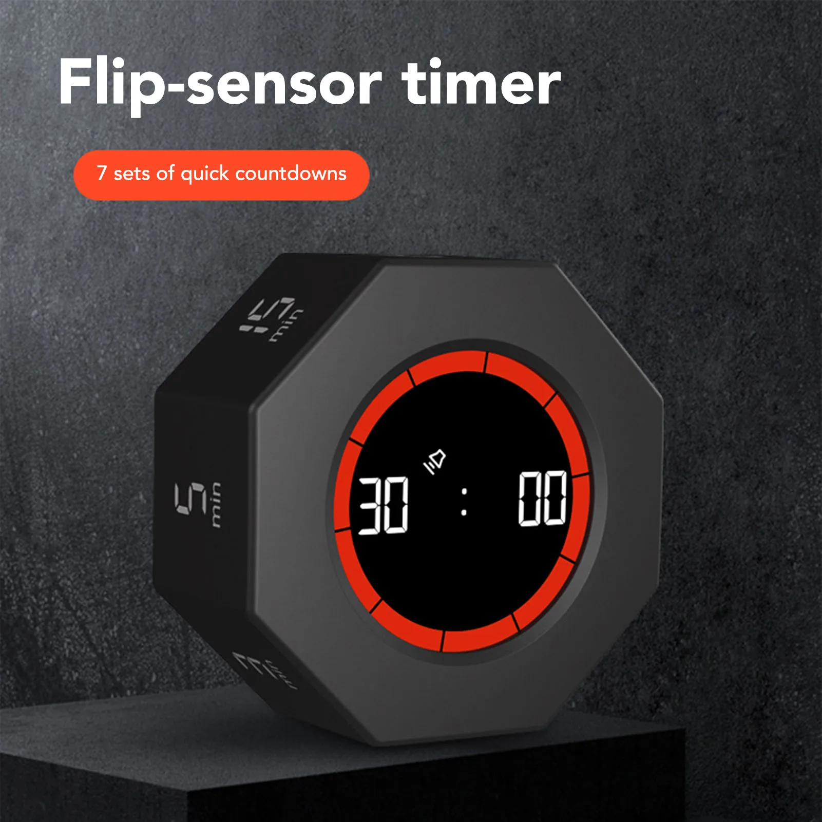 Octagon Timer Desk Productivity Timer Cube with G Sensor for Task Work Study Kitchen 1 3 5 15 30 60 90min Custom Countdown