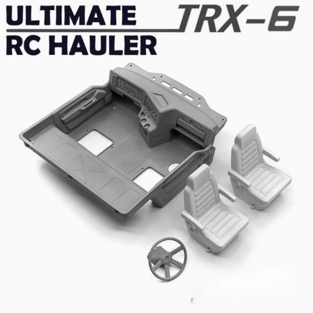 체중계 나일론 인테리어 및 운전석 세트, Traxxas trx6 Ultimate Hauler 플랫 베드 트레일러 1 10 RC 트럭용, 1/10