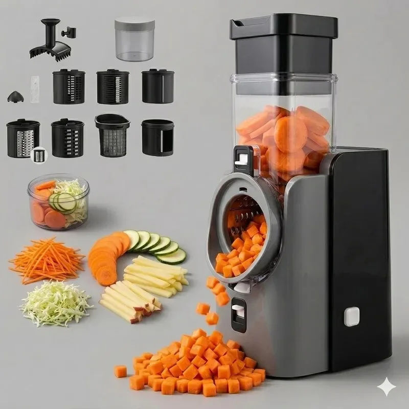 EU standard 220V for Household Multi-functional Electric Potato Radish Slicer Dicer Granulator Vegetable Cutter Kitchen Tool
