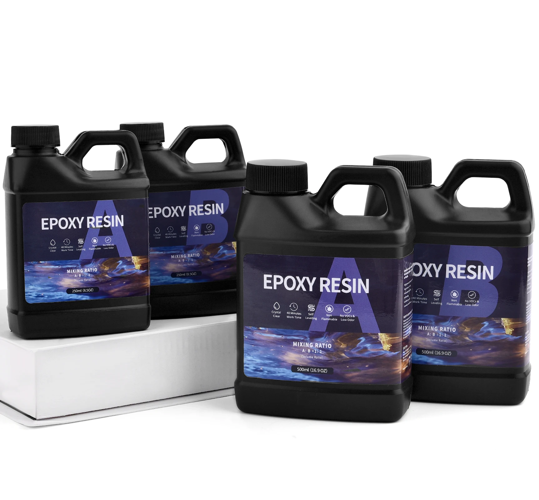 500g/1000g AB Epoxy Resin Glue Set High Clarity Fast Drying High Hardness Adhesive for DIY Jewelry Making