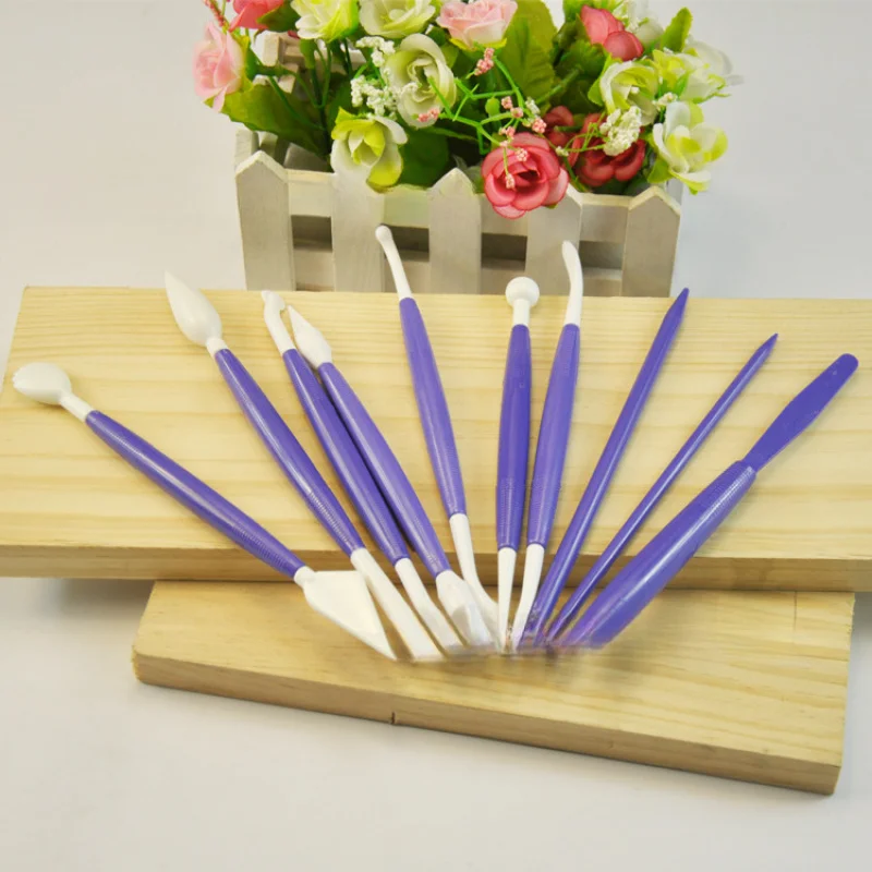 10Set Fondant Engraving Pen Cake Baking Shaping   Carving Tools