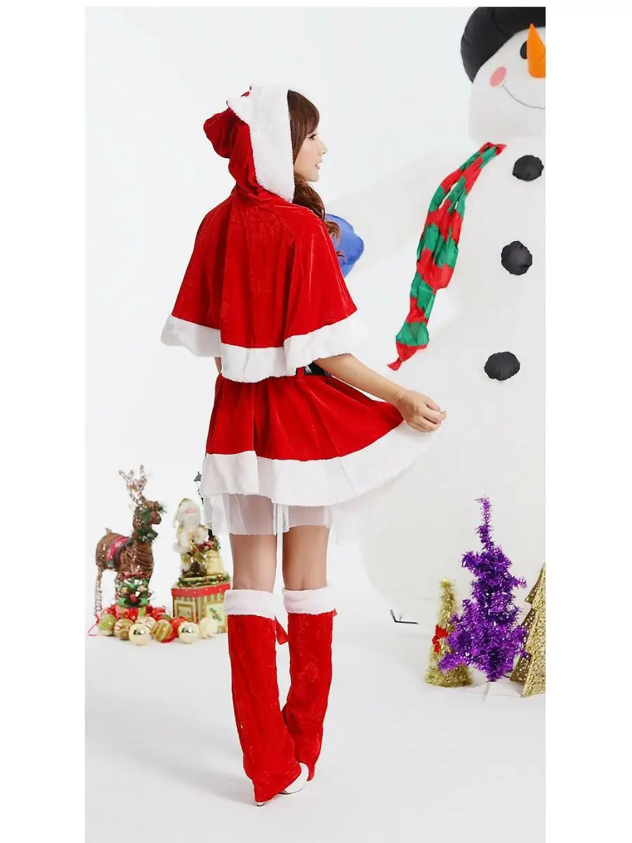 Cisas loween Par orm S Claus Costume DS Stage Performance Clothes oulder awl Women's Faionable Outfit