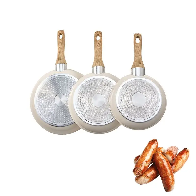 3-Piece Frying Pan Skillet with Heat-Resistant Handle