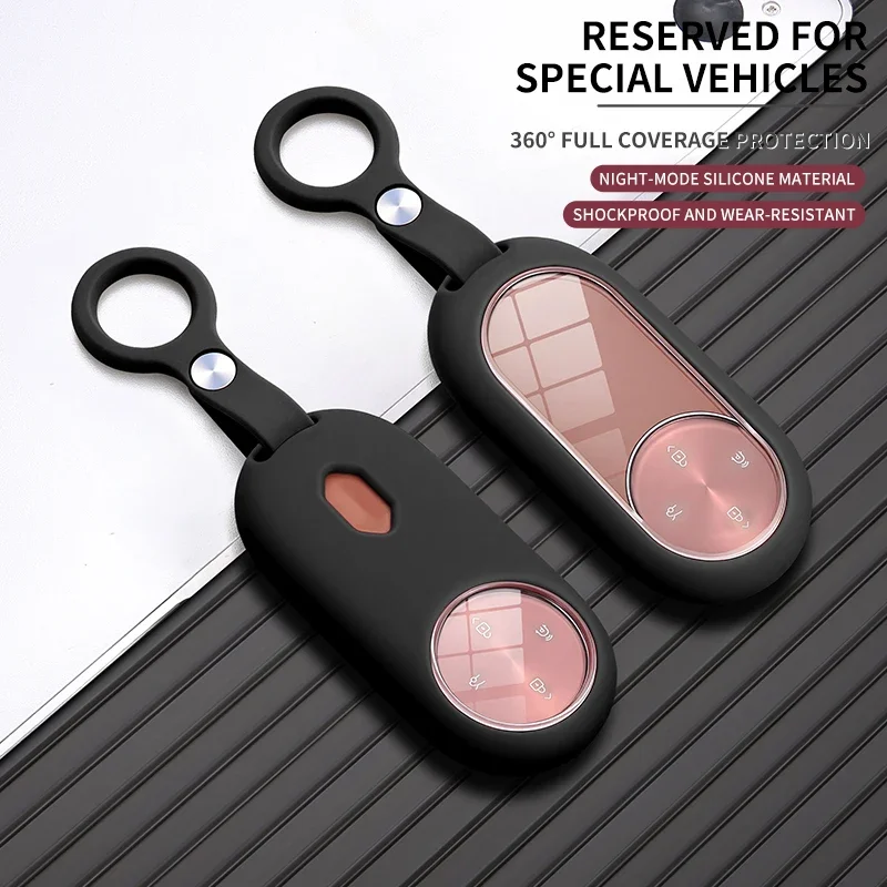 Liquid Silicone Rubber Car Key Case Cover Fob For MAEXTRO S800 Auto Smart Remote Key Protector Shell Decorative Accessories 3