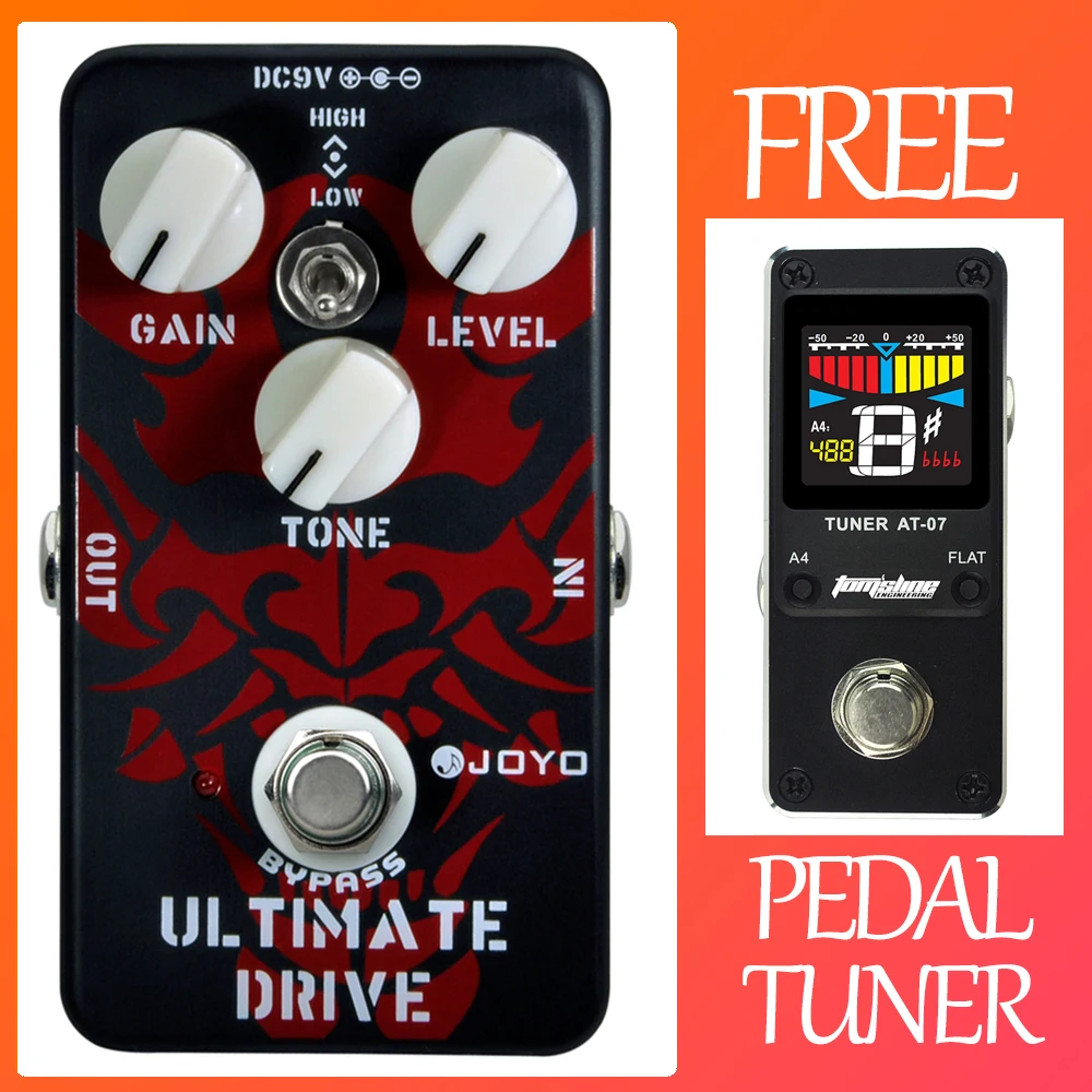 

JOYO JF-02 Guitar Effect Pedal Ultimate Drive Overdrive Pedal Between Distortion and Overdrive Electric Guitar Pedal True Bypass