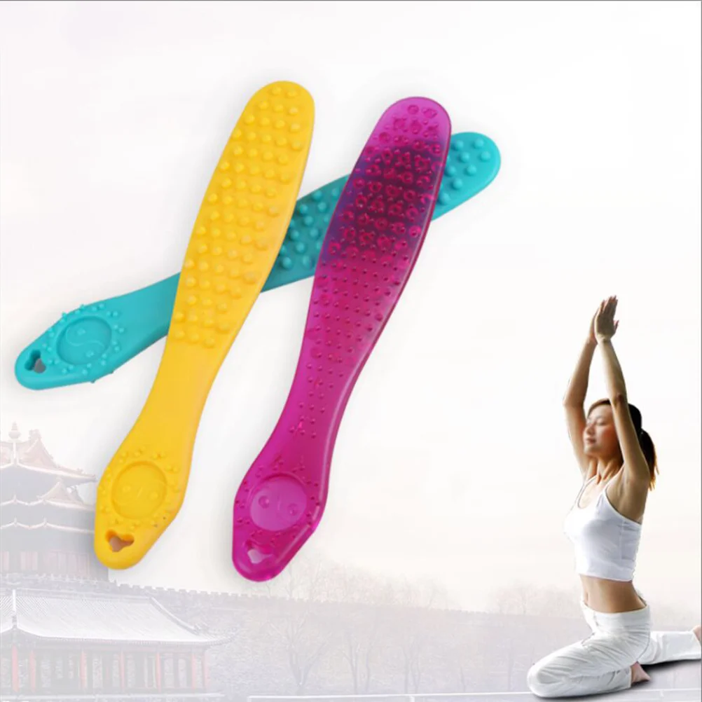 

Red Silicone Portable Massage Pat Stick Durable Acupoint Massager for Back Neck Waist Legs Meridian Therapy Relaxation Fatigue