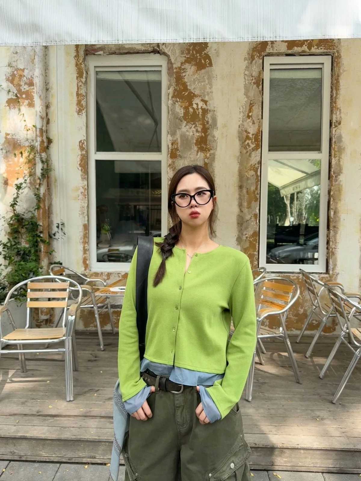 

Вязаный кардиган для женщин на раннюю осень, имитация двухслойности, винтажный дизайн с контрастными цветовыми блоками