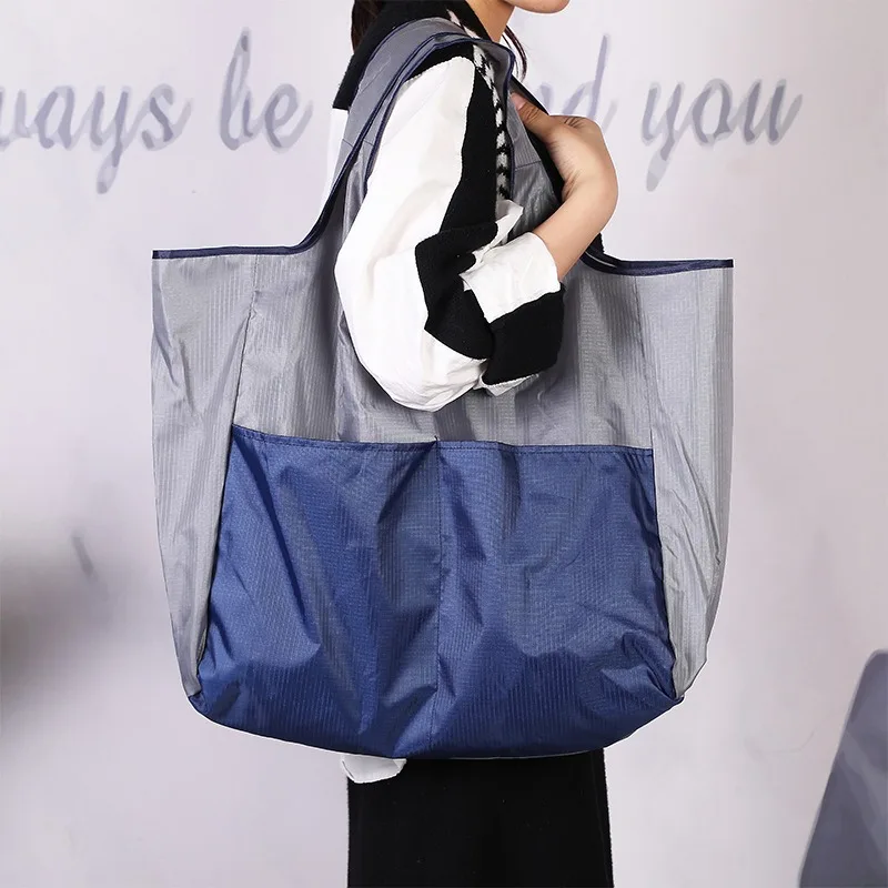 1pcs Large-Capacity Foldable Shopping Bag Women'S Stock Bags Reusable Handbags Eco Friendly Bags Grocery Beach Toy Storage Bag