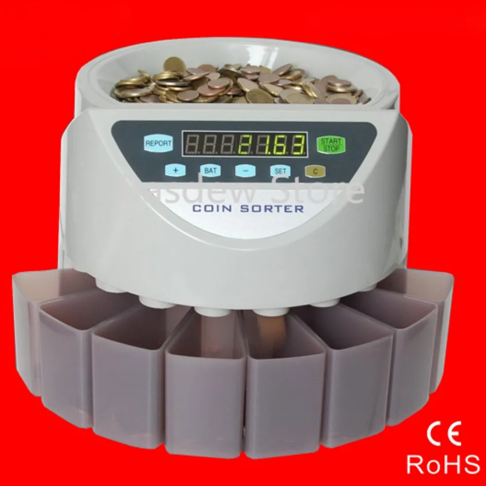 Coin Sorting Machine Options/Europe/US/UK/Southeast Asian Countries and Other Global Currencies