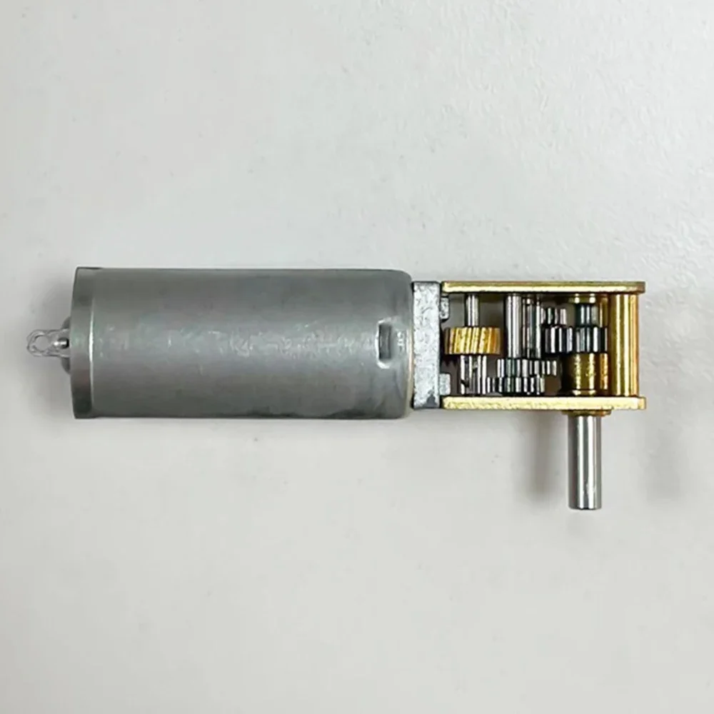 1PC Micro 050 Worm Gear Motor DC3V-12V 6V 9V Slow Speed High Torque All Metal Gearbox Motor Right Angle Short/ Dual/ Long Shaft