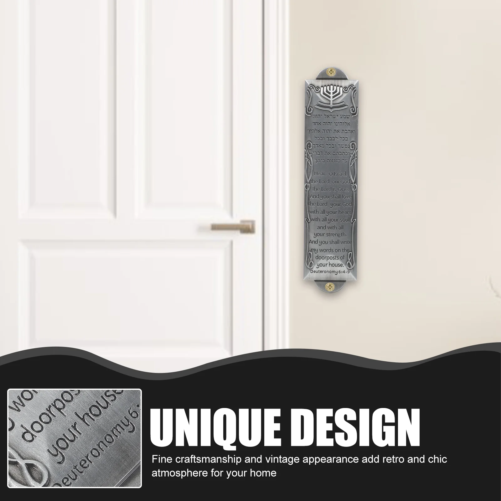 Decorações religiosas rolagem sagrada quinceanera presentes porta judaica metal retro oração católica mezuzah