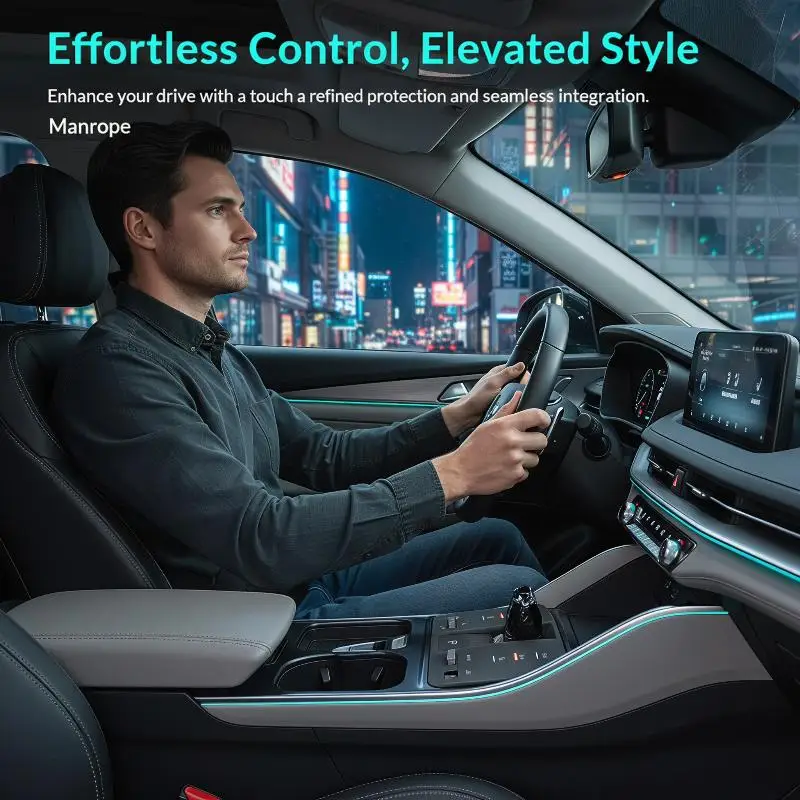Universal Fit Center Console Silicone Mat Dustproof Anti-Scratch Non-Slip Gear Panel Protector for Auto Interior Use
