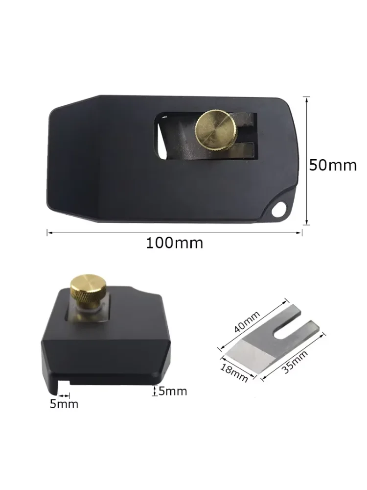 Woodworking Hand Planer Knife Aluminum Alloy Edge Trimmer Wood Edge Banding Machine Manual Tail Trimming with Blades