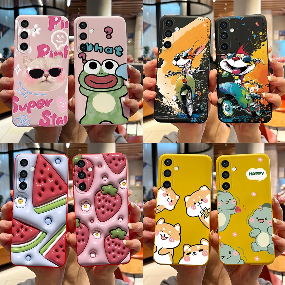 For Samsung S23 FE Plus Ultra Cartoon Phone Case Soft TPU Silicone Shockproof Back Cover For Samsung Galaxy S 23 S23FE S23Plus