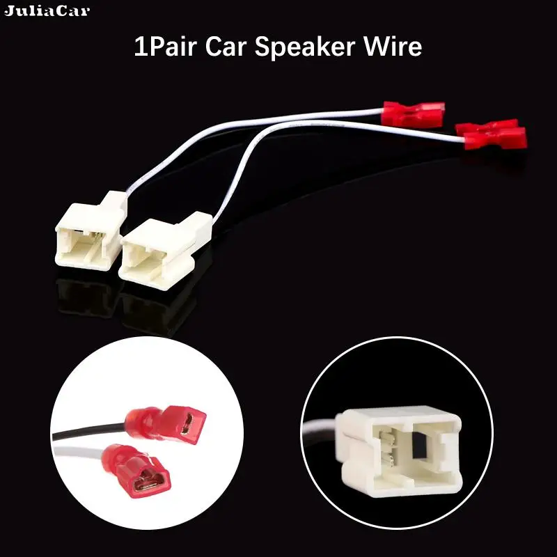 

1Pair Car Tweeter Dash Front Speaker Wire Harness Adapter Cable Connector Wiring Cable For Nissan Renault Series Speaker