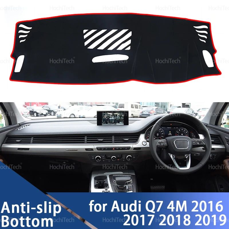 Car Dashboard Cover Avoid Light Pad Instrument Platform Cover Mat Carpet For Audi Q7 4M 2016 2017 2018 2019 LHD RHD